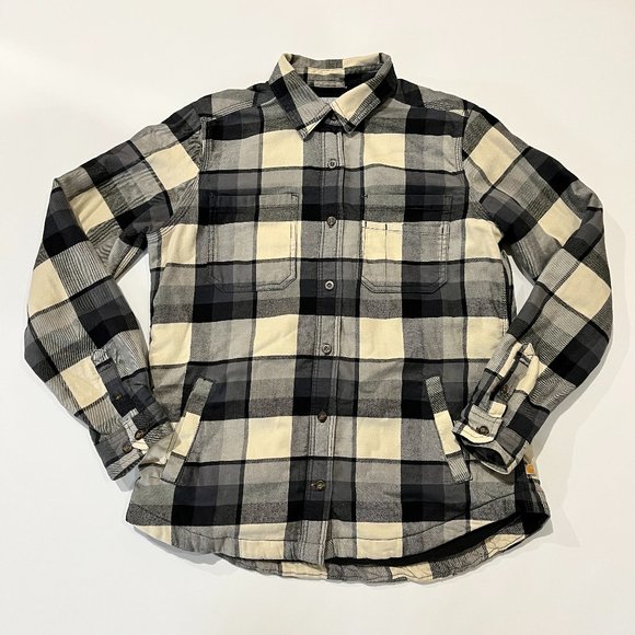 Carhartt Other - Carhartt Men's Long Sleeve Plaid Flannel Fleece Button Down Shirt Size M